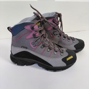 Asolo Women's Horizon GTX Gore Tex Gray and Purple Weatherproof Hiking Boots